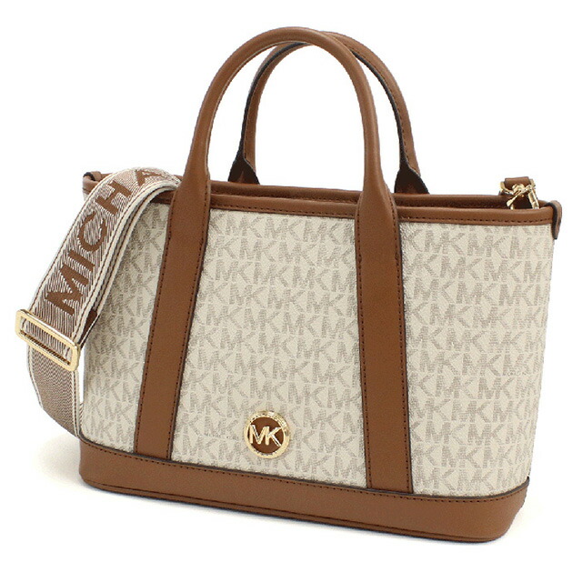 マイケル・コース トートバッグ レディース MICHAEL KORS LUISA インドネシア 30R4G99T1V VANILLA-LUGG ホワイト系 ブラウン系 バッグ 軽量 手提げ ブランド 高級 おしゃれ プレゼント 女性 実用的 かわいい