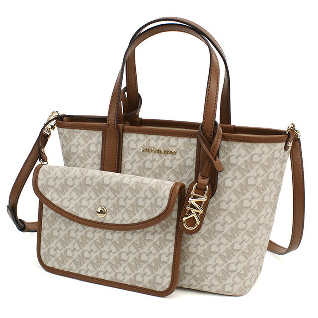 マイケル・コース トートバッグ レディース ブランド MICHAEL KORS ELIZA カンボジア 30R4GZAT0B VANILLA-LUGG ホワイト系 バッグ 軽量 手提げ 高級 おしゃれ プレゼント 女性 実用的 かわいい