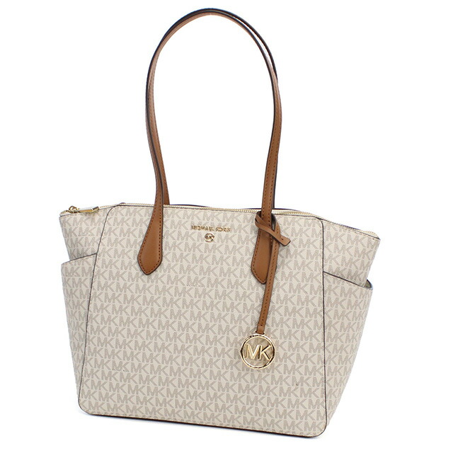マイケルコース トートバッグ レディース ブランド Michael Kors MARILYN ミャンマー 30S2G6AT2B VANILLA-ACRN ホワイト系 ブラウン系 バッグ 軽量 手提げ 高級 おしゃれ プレゼント 女性 実用的 かわいい