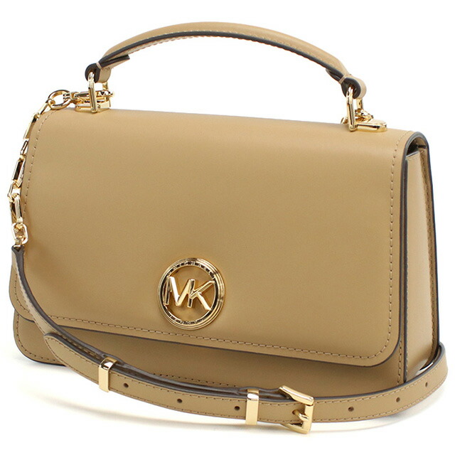 マイケル・コース ハンドバッグ レディース MICHAEL KORS DELANCEY レザー カンボジア 30T4GD8S6L CAMEL ベージュ系 バッグ 軽量 小さめ 手提げ ブランド 高級 おしゃれ プレゼント 女性 実用的 かわいい