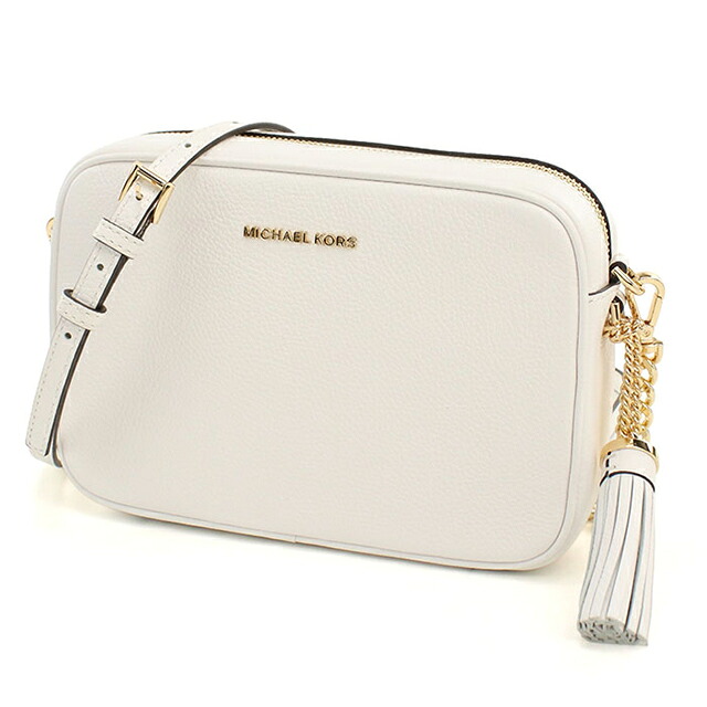 マイケルコース 斜め掛け ショルダーバッグ レディース ブランド MICHAEL KORS JET SET レザー 32F7GGNM8L ホワイト