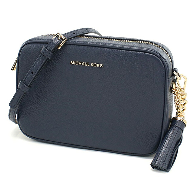 マイケルコース 斜め掛け ショルダーバッグ レディース ブランド MICHAEL KORS JET SET レザー 32F7GGNM8L ネイビー
