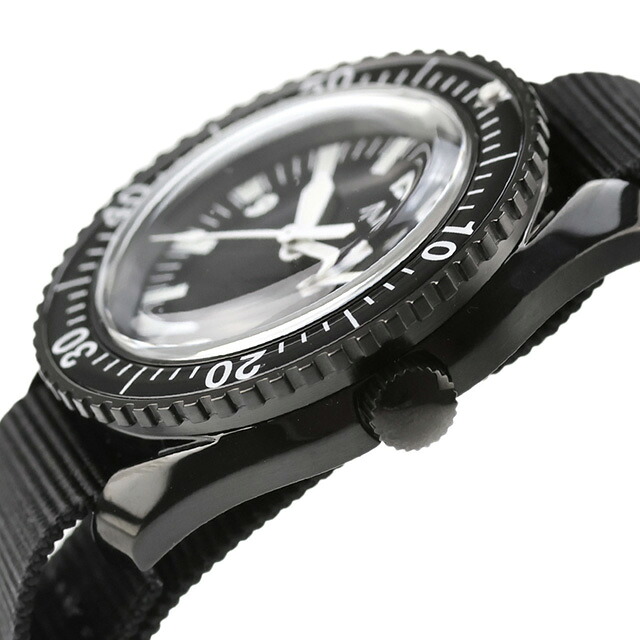 ナバルウォッチ Naval military watch ROYAL Military Diver TYPE 自動巻き 腕時計 ブランド メンズ NAVAL WATCH Mil-05BK/BK アナログ オールブラック 黒 日本製 おしゃれ 防水 プレゼント 男性 実用的