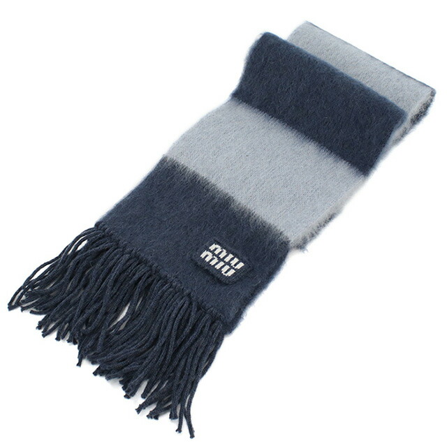 ミュウミュウ マフラー ユニセックス ブランド MIUMIU 5FS094 ブルー 小物