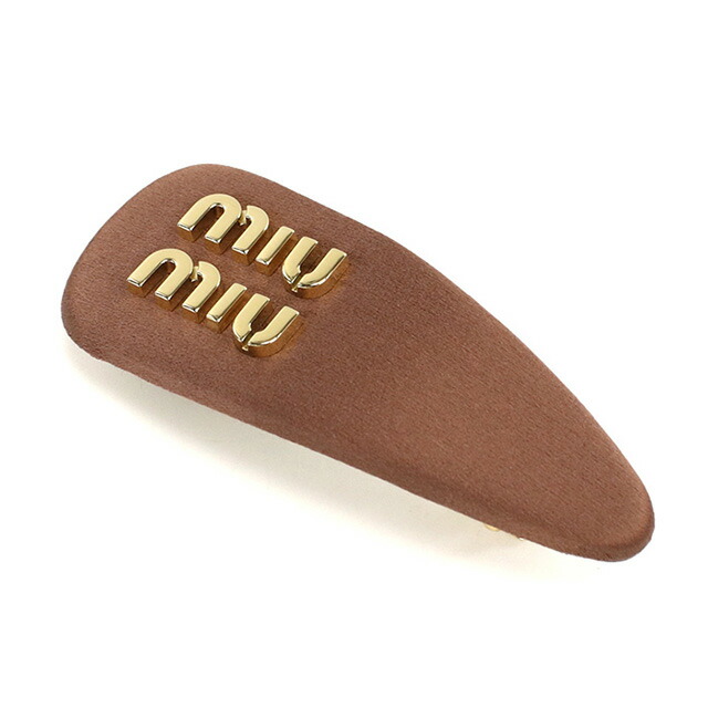 ミュウミュウ バレッタ レディース ブランド MIUMIU 5IF092 ブラウン ヘアアクセサリー