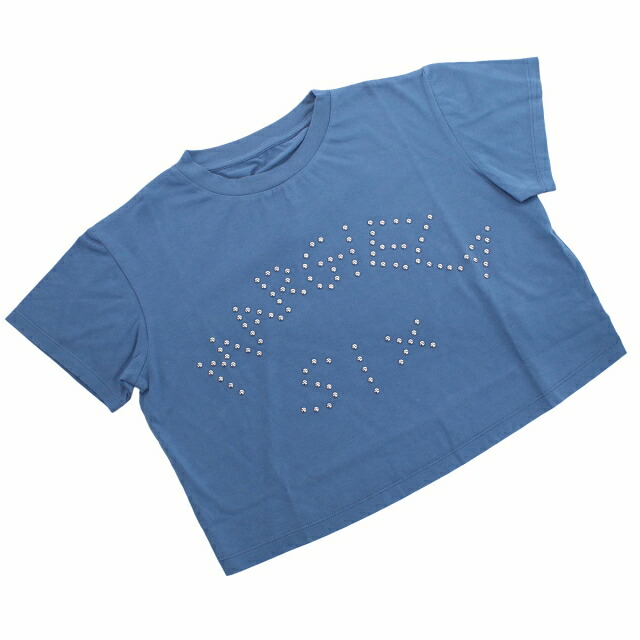 エムエムシックス Tシャツ レディース MM6 コットン100% イタリア S62GD0121 ブルー系 ファッション 選べるモデル