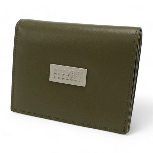 エムエムシックス 二折財布小銭入付き レディース ブランド MM6 イタリア SA5UI0015 カーキ 財布