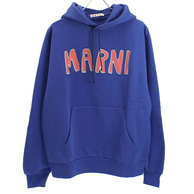 マルニ パーカー メンズ ブランド MARNI コットン100%裏起毛 ポルトガル FUMU0073P5 ブルー系 ファッション 選べるモデル プレゼント 実用的