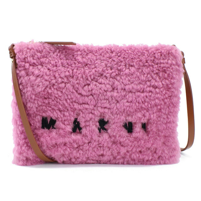 マルニ 斜め掛け ショルダーバッグ レディース ブランド MARNI レザー PHMO0011L0 ピンク系 バッグ