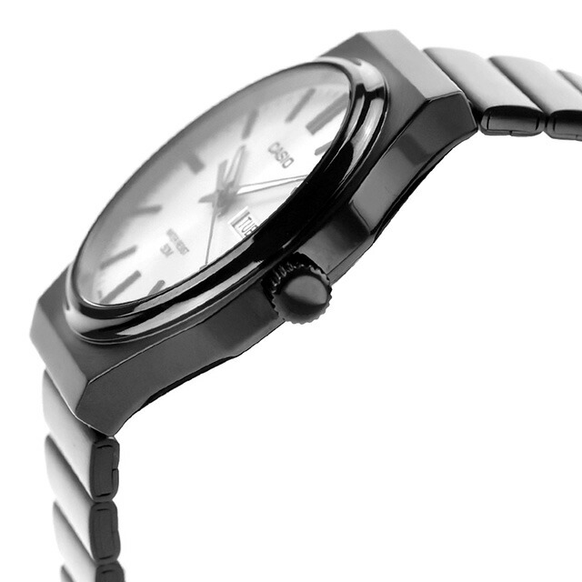 カシオ チープカシオ CASIO クォーツ 電池式 MTP-E735B-7AV スタンダード 海外モデル ユニセックス チプカシ メンズ レディース 腕時計 シンプル ブランド カシオ casio アナログ シルバー ブラック 黒 おしゃれ 防水 かわいい プレゼント 学生 受験生 受験用 試験用