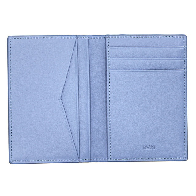 エムシーエム カードケース メンズ ブランド MCM レザー MXADATA04 L8001 ライトブルー 定期入れ 高級 おしゃれ プレゼント 実用的