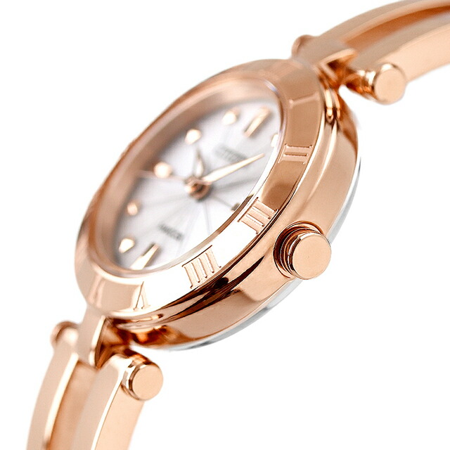 シチズン ウィッカ エコドライブ ソーラー NA15-1573C 腕時計 レディース シルバー ピンクゴールド CITIZEN wicca ブランド おしゃれ 防水 軽い 華奢 かわいい プレゼント 女性 実用的