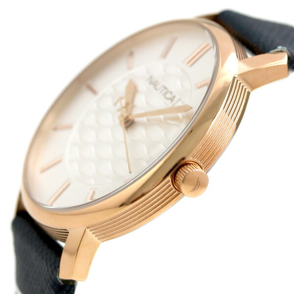 ノーティカ NAUTICA レディース 腕時計 シルバー 革ベルト 36mm NAPCGS005 コーラル ゲーブルズ 時計 ブランド おしゃれ 防水 かわいい プレゼント 女性 実用的