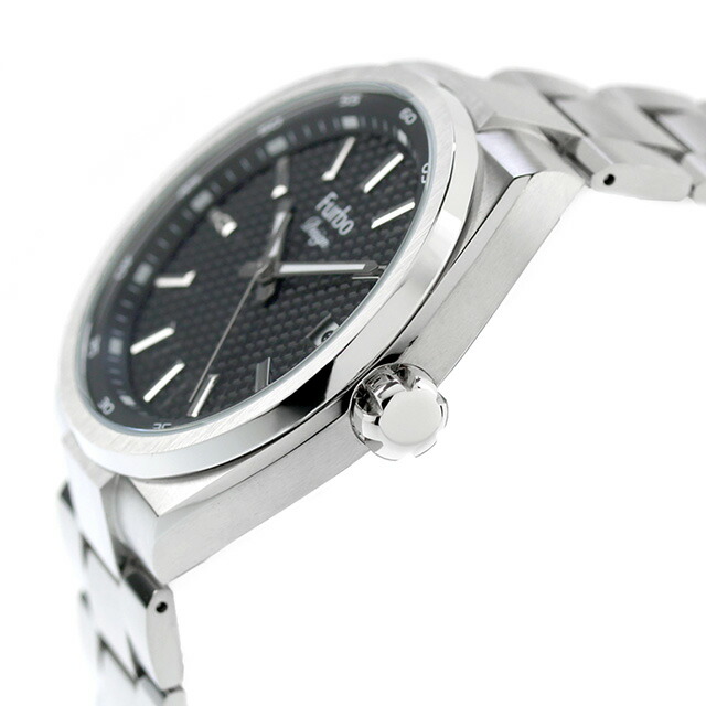 フルボ デザイン Lavora クォーツ 電池式 腕時計 ブランド メンズ Furbo Design NF07W-SSBK アナログ ブラック 黒 おしゃれ 防水 プレゼント 男性 実用的