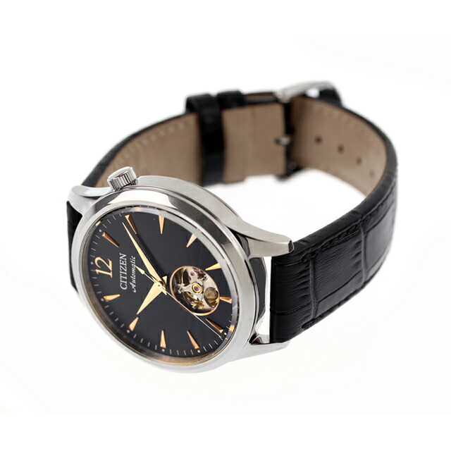 シチズン コレクション メカニカル オープンハート 自動巻き 腕時計 メンズ オープンハート CITIZEN COLLECTION NH9131-14E アナログ ブラック 黒 ブランド おしゃれ 防水 プレゼント 男性 実用的