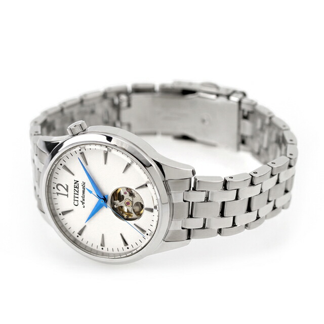 シチズン コレクション メカニカル オープンハート 自動巻き 腕時計 メンズ オープンハート CITIZEN COLLECTION NH9131-73A アナログ ホワイト 白 ブランド おしゃれ 防水 プレゼント 男性 実用的