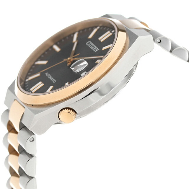 シチズン コレクション メカニカル 自動巻き 腕時計 メンズ レディース CITIZEN COLLECTION NJ0154-80H アナログ ブラック ピンクゴールド 黒 ブランド おしゃれ 防水 プレゼント 実用的