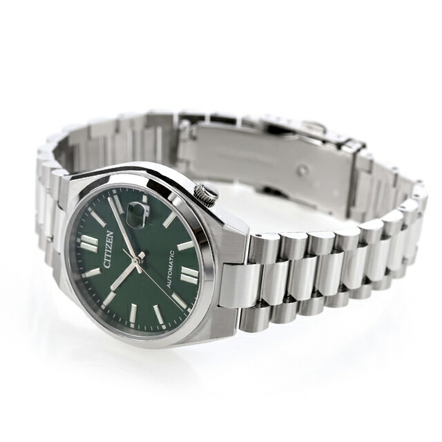 シチズン コレクション TSUYOSA 自動巻き 腕時計 ブランド メンズ レディース CITIZEN COLLECTION NJ0200-50X アナログ グリーン おしゃれ 防水 プレゼント 実用的