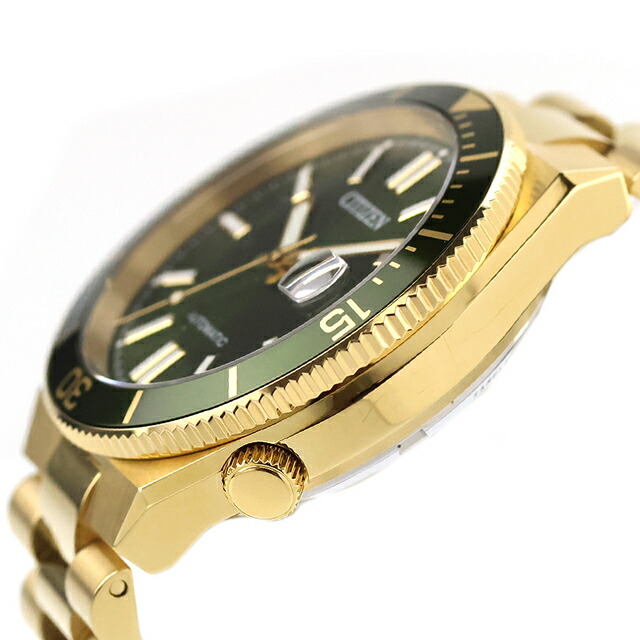 シチズン コレクション TSUYOSA 自動巻き 腕時計 ブランド メンズ CITIZEN COLLECTION NJ0232-53X アナログ グリーン ゴールド おしゃれ 防水 プレゼント 男性 実用的