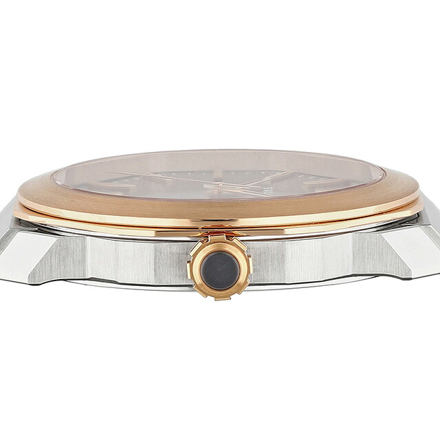 ブルガリ オクト ローマ 自動巻き 腕時計 メンズ BVLGARI OC41BSPGD アナログ ブラウン ピンクゴールド スイス製 高級 ブランド おしゃれ 防水 プレゼント 男性 実用的