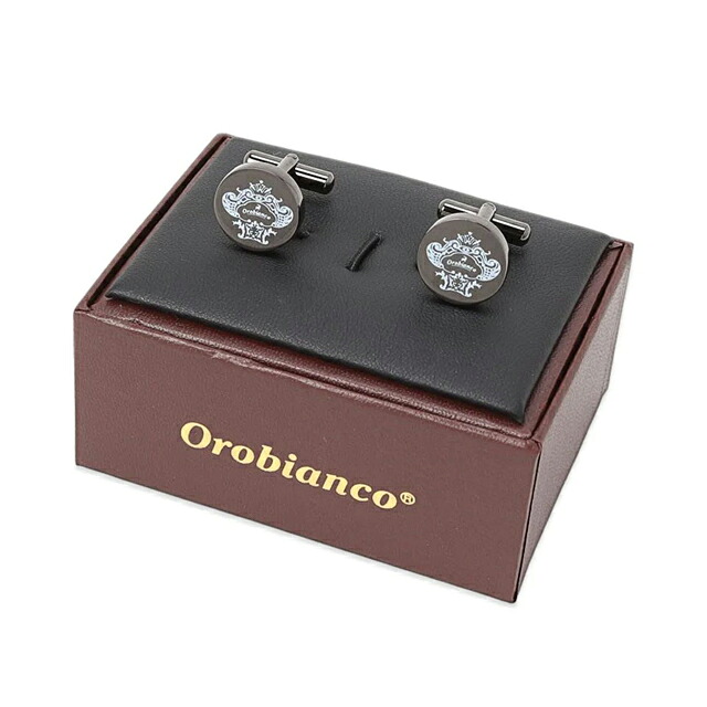 オロビアンコ カフス メンズ Orobianco ORC251B ガンメタル アクセサリー 袖口ボタン カフスボタン ジュエリー ブランド 高級 おしゃれ プレゼント 男性 実用的 かっこいい