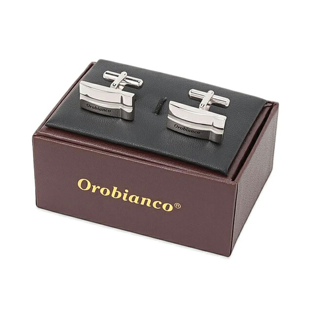 オロビアンコ カフス メンズ Orobianco ORC8006A シルバー アクセサリー 袖口ボタン カフスボタン ジュエリー ブランド 高級 おしゃれ プレゼント 男性 実用的 かっこいい