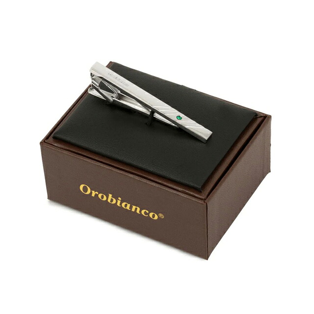 オロビアンコ ネクタイピン メンズ Orobianco ORT587A-05 シルバー グリーン アクセサリー タイバー タイピン ジュエリー ブランド 高級 おしゃれ プレゼント 男性 実用的 かっこいい