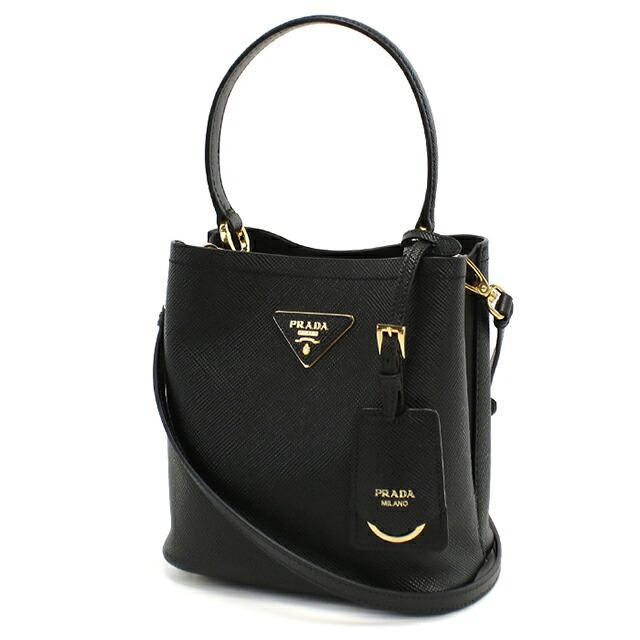 プラダ ハンドバッグ レディース ブランド PRADA 2WAY 1BA217 ブラック 軽量 小さめ 手提げ 高級 おしゃれ プレゼント 女性 実用的 かわいい