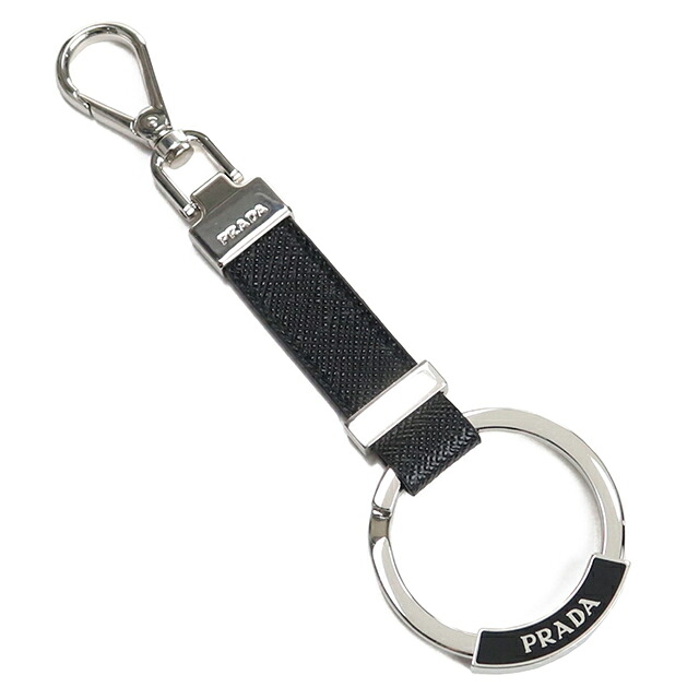 プラダ キーリング メンズ ブランド PRADA 2PP042 ブラック 高級 おしゃれ プレゼント 実用的