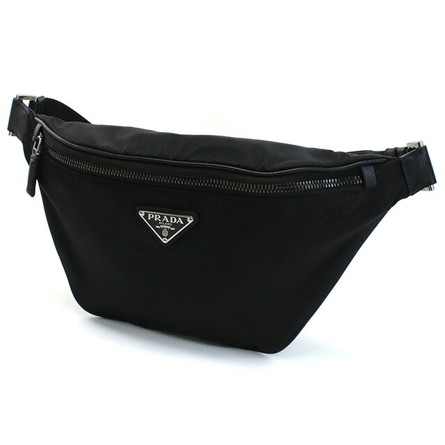 プラダ ボディバッグ メンズ ブランド PRADA TESSUTO+SAFFIANO ナイロン イタリア 2VL033 NERO ブラック バッグ プレゼント 実用的