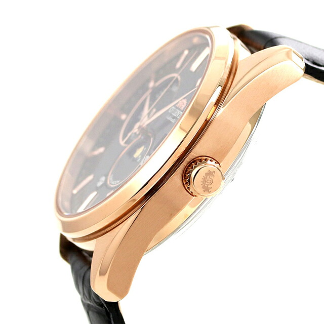 オリエント 自動巻き サン&ムーン メンズ 腕時計 RN-AK0304B ORIENT 時計 機械式 ブラック ブランド おしゃれ 防水 プレゼント 男性 実用的