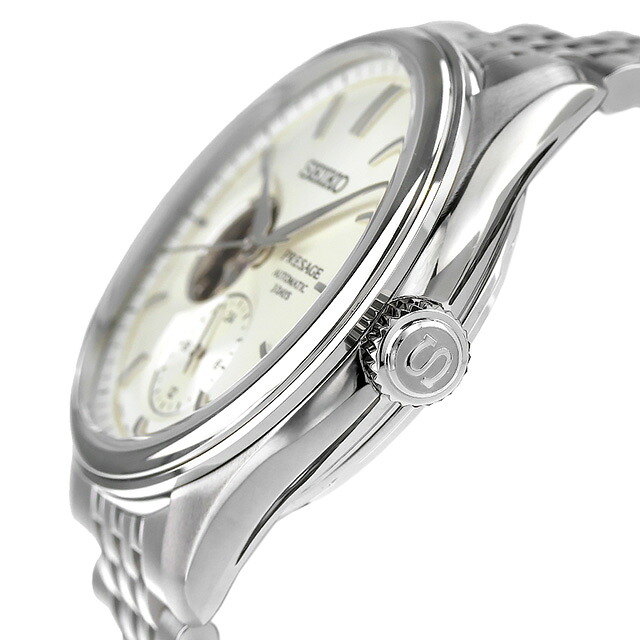セイコー プレザージュ Classic Series 自動巻き 腕時計 メンズ コアショップ専用 流通限定 SEIKO PRESAGE SARJ007 アナログ オフホワイト 白 日本製 高級 ブランド おしゃれ 防水 プレゼント 男性 実用的