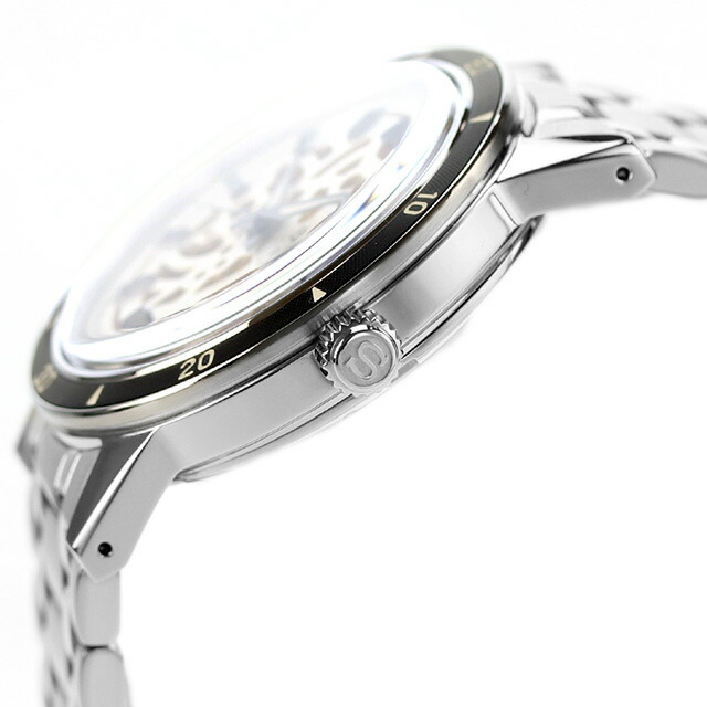 セイコー プレザージュ Style60’s 自動巻き 腕時計 ブランド メンズ オープンハート SEIKO PRESAGE SARY255 アナログ シルバー ゴールド 日本製 高級 おしゃれ 防水 プレゼント 男性 実用的