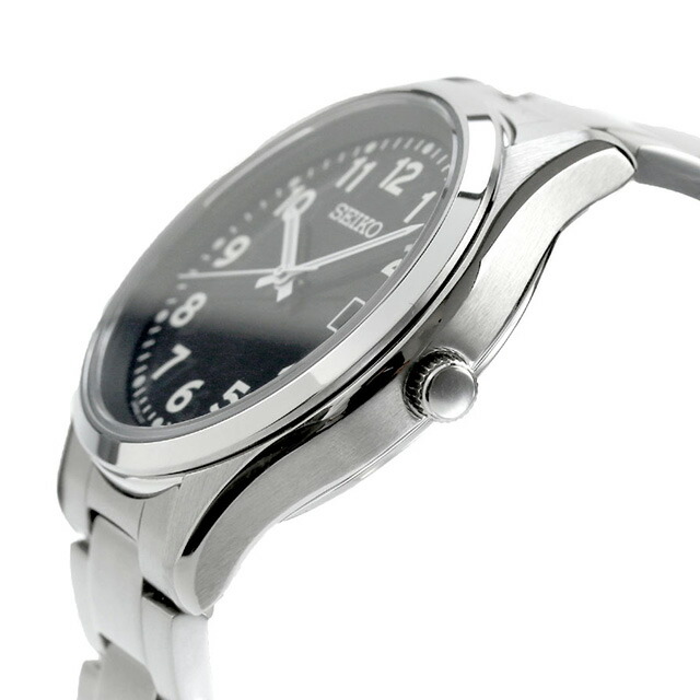 セイコーセレクション アラビア Sシリーズ ソーラー 腕時計 メンズ 数字だけ 数字大きい SEIKO SELECTION SBPX155 アナログ ブラック 黒 日本製 ブランド おしゃれ 防水 プレゼント 男性 実用的