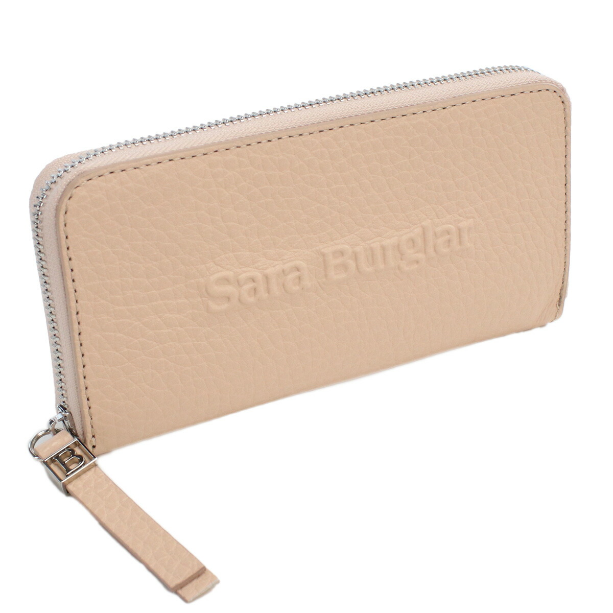 サラバーグラー 長財布ラウンドファスナー レディース Sara Burglar BUFALO LOGO レザー イタリア 110L NUDE ピンク系 財布 ウォレット ブランド 高級 おしゃれ プレゼント 実用的
