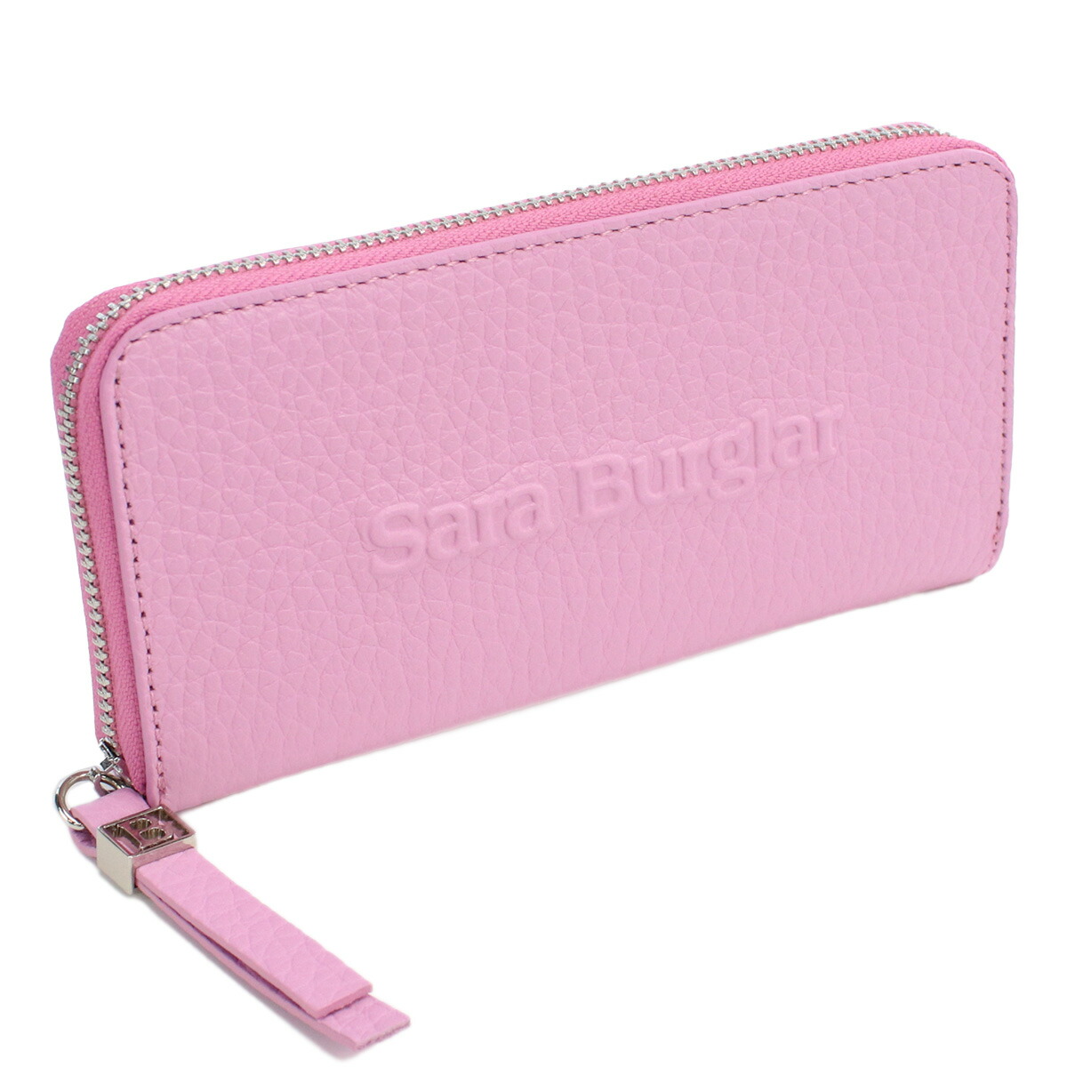 サラバーグラー 長財布ラウンドファスナー レディース Sara Burglar BUFALO LOGO レザー イタリア 110L GLICINE ピンク系 財布 ウォレット ブランド 高級 おしゃれ プレゼント 実用的