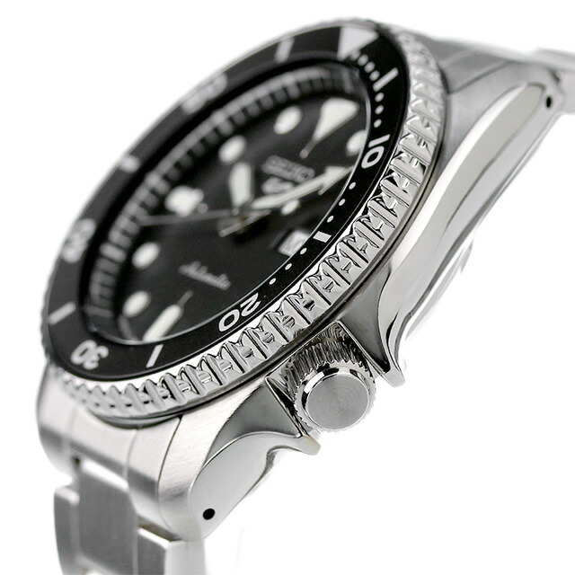 セイコー5 スポーツ SKX Series Mid-size Sports Style 自動巻き 腕時計 メンズ レディース Seiko 5 Sports SBSA225 アナログ ブラック 黒 日本製 ブランド おしゃれ 防水 プレゼント 男性 実用的