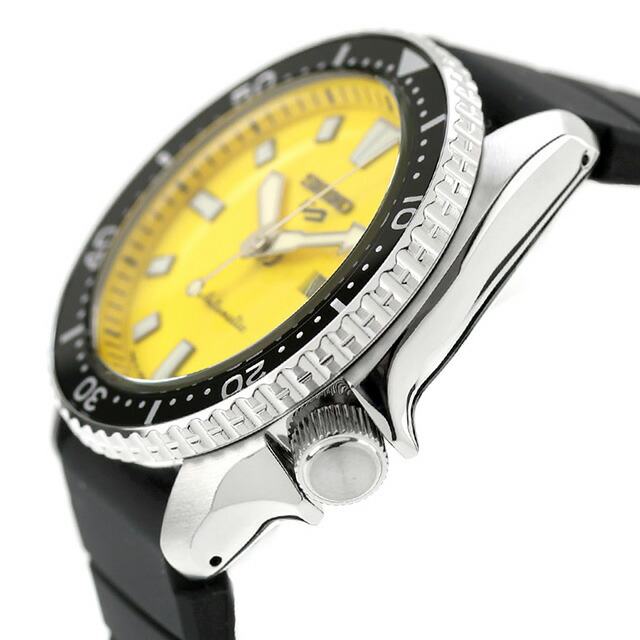セイコー5 スポーツ SKX Series 自動巻き 腕時計 ブランド メンズ Seiko 5 Sports SBSA307 アナログ イエロー 日本製 おしゃれ 防水 プレゼント 男性 実用的