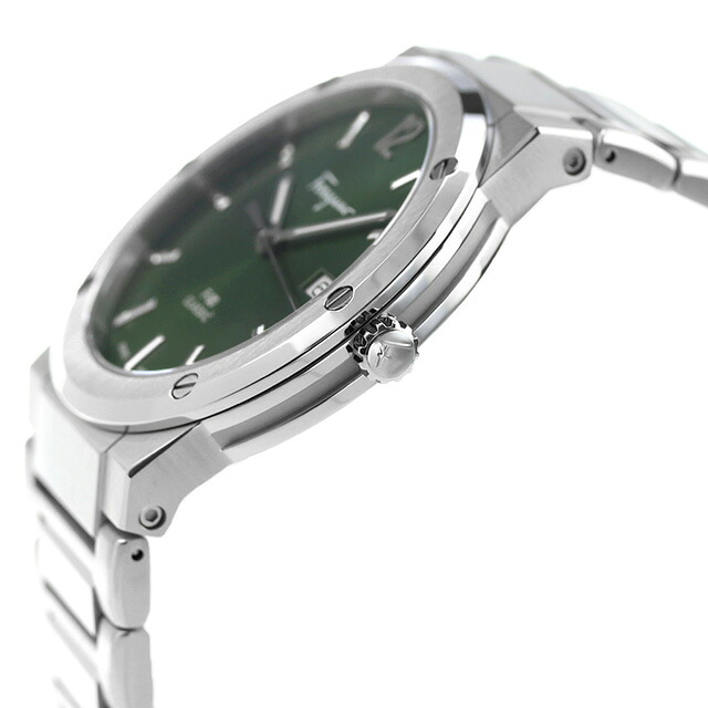 サルヴァトーレ フェラガモ F-80 クラシック クオーツ 腕時計 メンズ Salvatore Ferragamo SFDT02123 アナログ グリーン スイス製 高級 ブランド おしゃれ 防水 プレゼント 男性 実用的