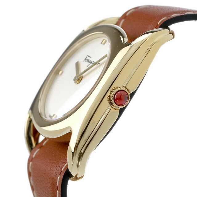 サルヴァトーレ フェラガモ ヴァラ クオーツ 腕時計 レディース Salvatore Ferragamo SFEL00319 アナログ ホワイト ブラウン 白 スイス製 高級 ブランド おしゃれ 防水 軽い 華奢 かわいい プレゼント 女性 実用的