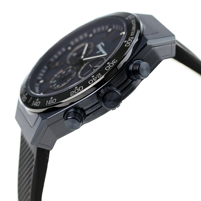サルヴァトーレ フェラガモ SLX Chronograph クオーツ 腕時計 メンズ クロノグラフ Salvatore Ferragamo SFHR00220 アナログ ネイビー ブラック 黒 スイス製 高級 ブランド おしゃれ 防水 プレゼント 男性 実用的