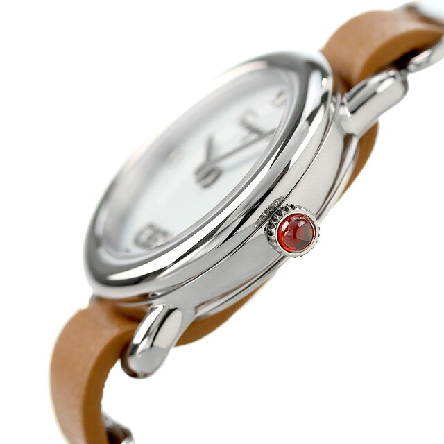 サルヴァトーレ フェラガモ バリナ クオーツ 腕時計 レディース 革ベルト Salvatore Ferragamo SFHT01222 アナログ ホワイト ライトブラウン 白 スイス製 高級 ブランド おしゃれ 防水 軽い 華奢 かわいい プレゼント 女性 実用的