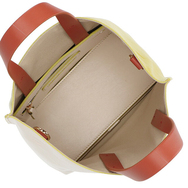 マルニ ハンドバッグ レディース ブランド MARNI SHMP0040Q0-P2644 ホワイト／イエロー 軽量 小さめ 手提げ 高級 おしゃれ プレゼント 女性 実用的 かわいい