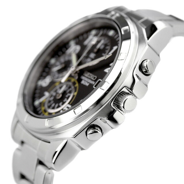 セイコー 海外モデル 逆輸入 クオーツ SND195P1 クロノグラフ ブラック 腕時計 時計 逆 輸入 海外セイコー ブランド おしゃれ 防水 プレゼント 男性 実用的