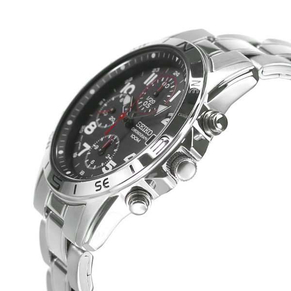 セイコー 海外モデル 逆輸入 クオーツ SND375P1 クロノグラフ ブラック 腕時計 時計 逆 輸入 海外セイコー ブランド おしゃれ 防水 プレゼント 男性 実用的