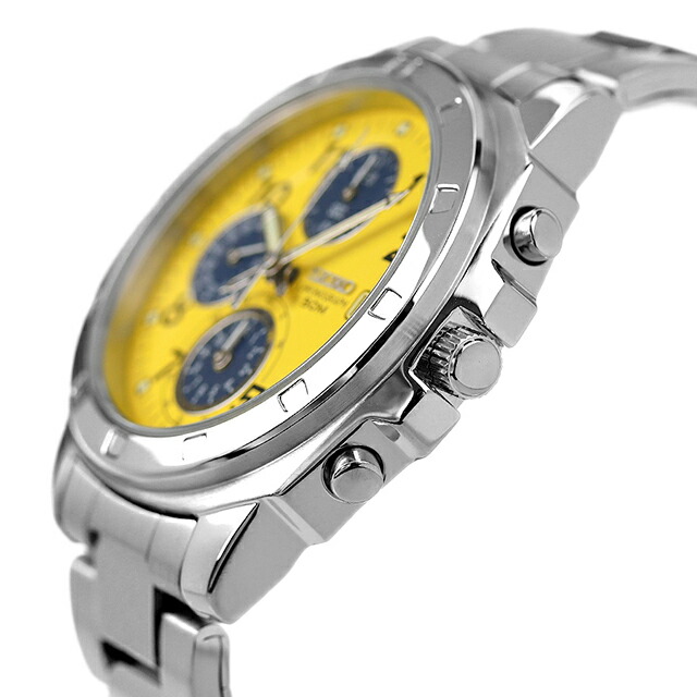 セイコー 海外モデル 逆輸入 クオーツ SND409P1 クロノグラフ イエロー ネイビー 腕時計 時計 ブランド おしゃれ 防水 プレゼント 男性 実用的