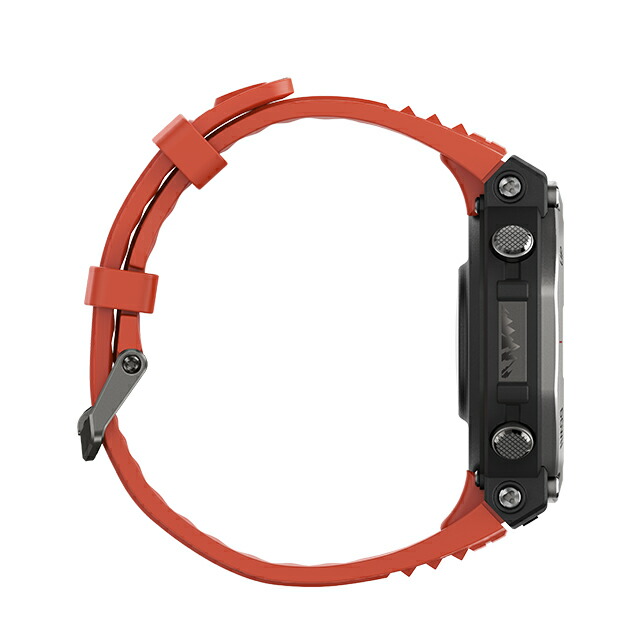 アマズフィット ラバ 充電式クォーツ スマートウォッチ ブランド メンズ Amazfit SP170069-C219 デジタル シルバー レッド 赤