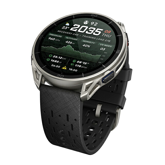 アマズフィット チーター 2 ウルトラ Cheetah 2 Ultra スマートウォッチ ブランド チタン Bluetooth 替えベルト Amazfit SP170084-C245 デジタル ブラック 黒