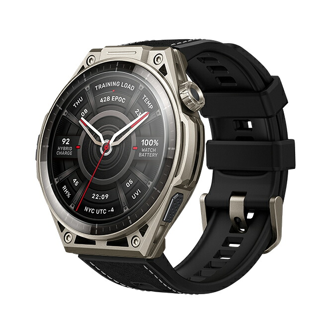 アマズフィット バランス ウルトラ Balance Ultra スマートウォッチ ブランド メンズ レディース ハイブリッドトレーニングウォッチ チタン Bluetooth 替えベルト Amazfit SP170087-C245 デジタル ブラック 黒