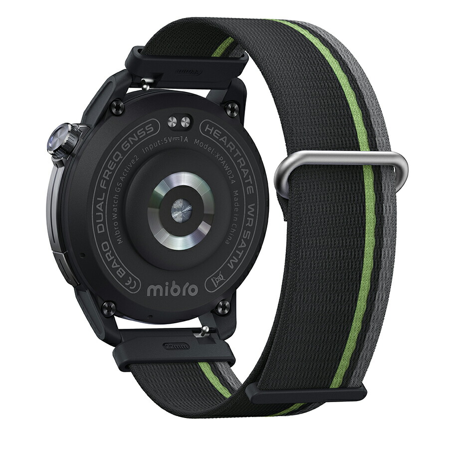 ミブロ GS Active2 充電式クォーツ スマートウォッチ ブランド メンズ レディース Bluetooth 替えベルト mibro SP380015-C22 デジタル ブラック ダークグレー イエロー 黒